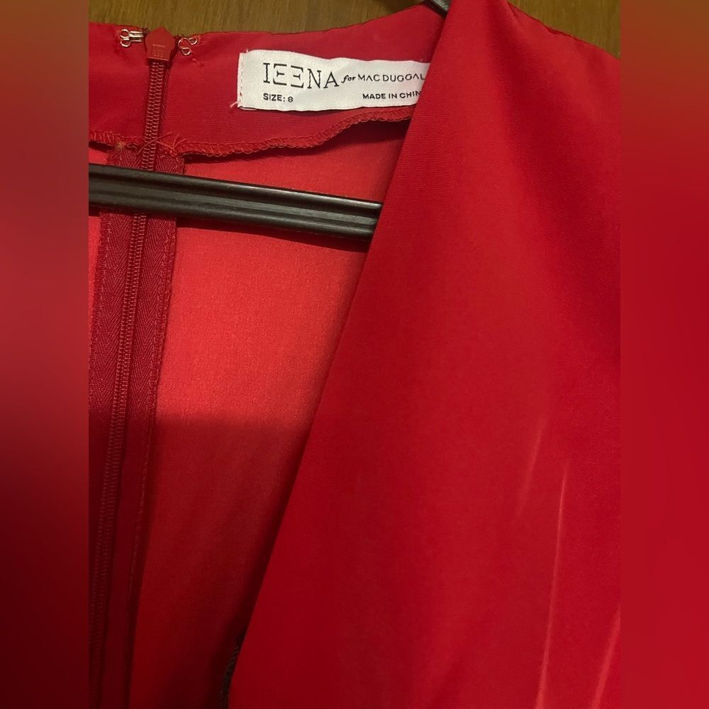 Mac Duggal Red Maxi Dress with Embellished Waist - Picture 3 of 5